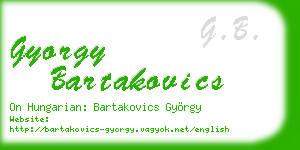 gyorgy bartakovics business card